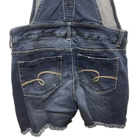 Justice Denim Shortalls with Rainbow Straps - Picture 10 of 10